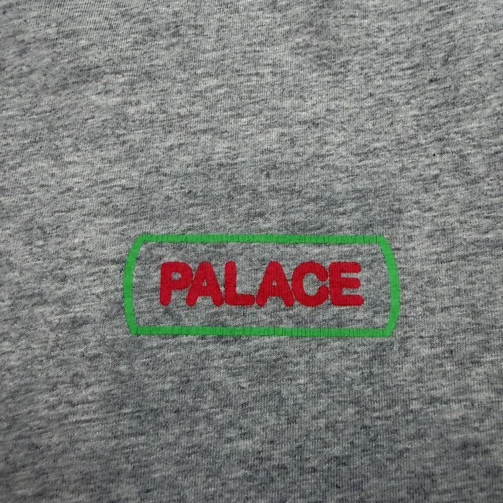 Palace Skateboards Shirt Mens XL Gray The Flinstones Caveman Appetite Cartoon